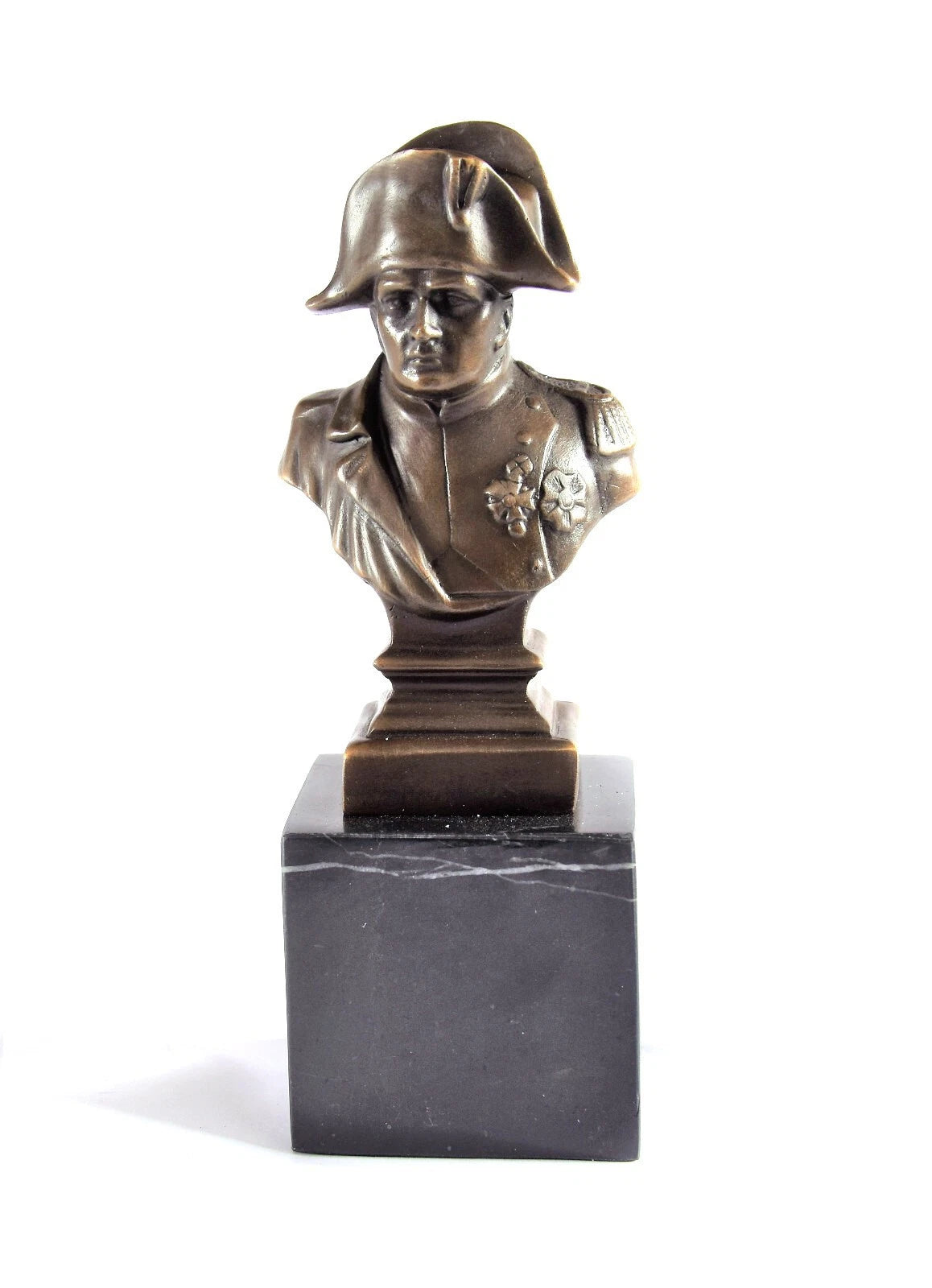 Bust of Napoleon Bonaparte – Bronze Sculpture on Marble Column