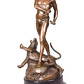 Young Lion Tamer – Bronze Sculpture on Marble Base