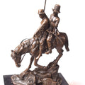 Cossack and Cossack Maiden on Horseback – Bronze Sculpture on Marble Base