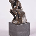 The Thinker – Bronze Sculpture on Marble Column (Rodin Inspired)