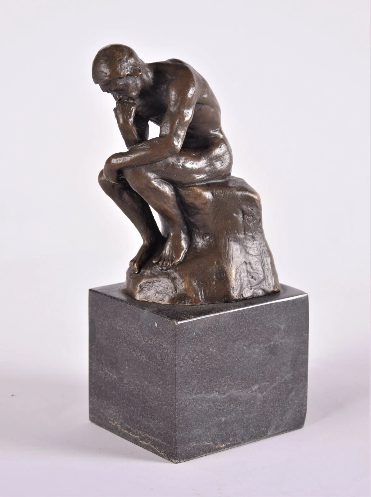 The Thinker – Bronze Sculpture on Marble Column (Rodin Inspired)