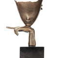 Whisper of the Wind – Surrealist Bronze Sculpture on Marble Base