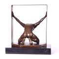Boundaries – Modern Bronze Sculpture on Marble Base