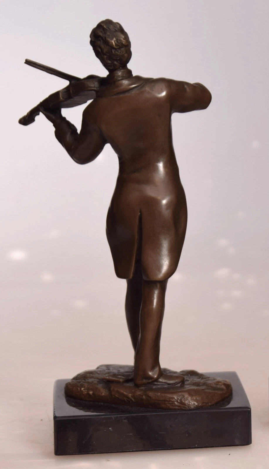The Violinist – Bronze Sculpture on Marble Base