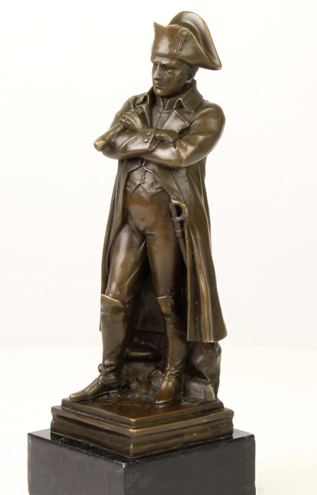 Napoleon Bonaparte – Bronze Sculpture of the Emperor on Marble Base