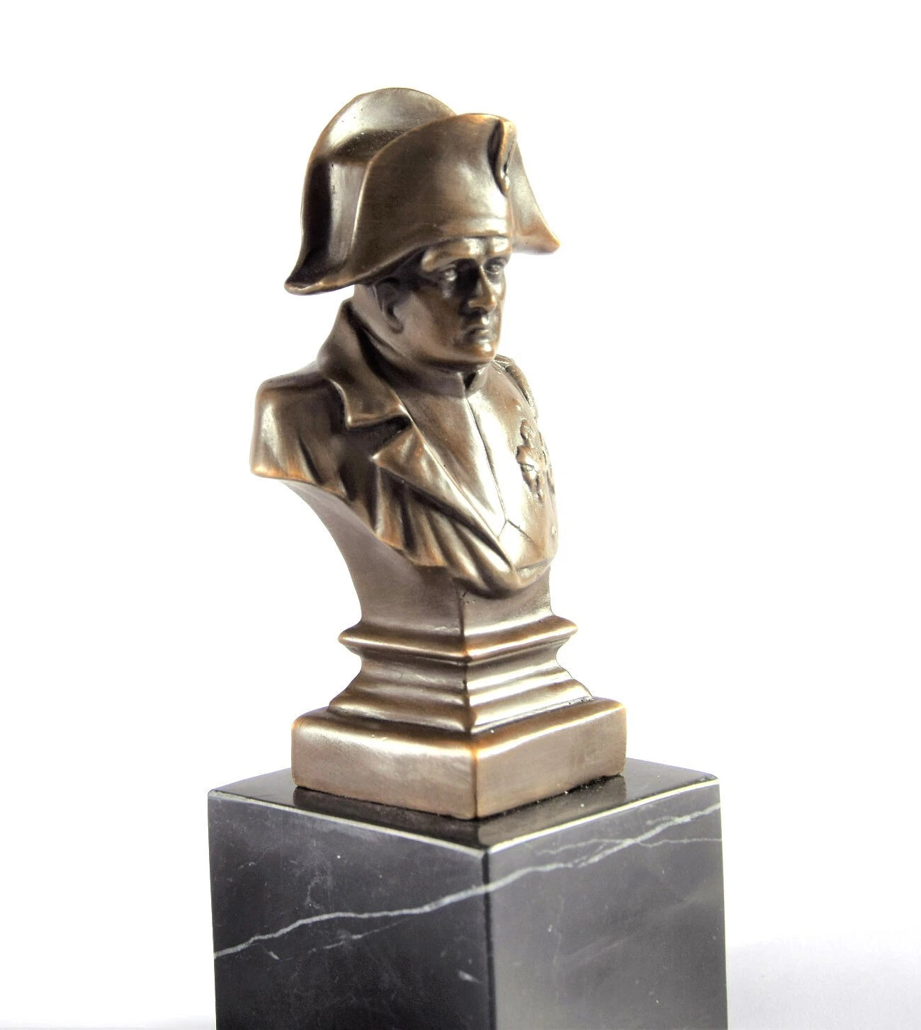 Bust of Napoleon Bonaparte – Bronze Sculpture on Marble Column